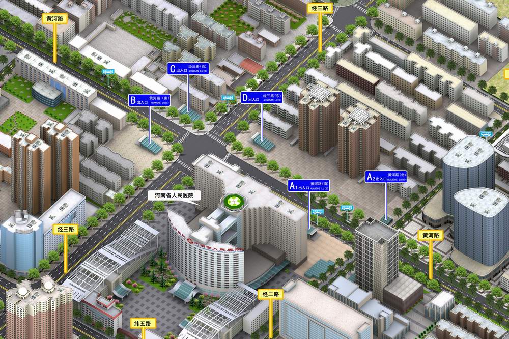 郑州地图五号线省人民医院站地面示意图