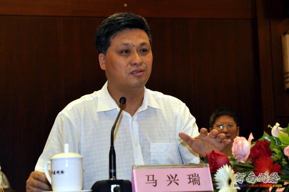 中国航天科技集团公司总经理马兴瑞发言。（光明网记者陈晨摄影）