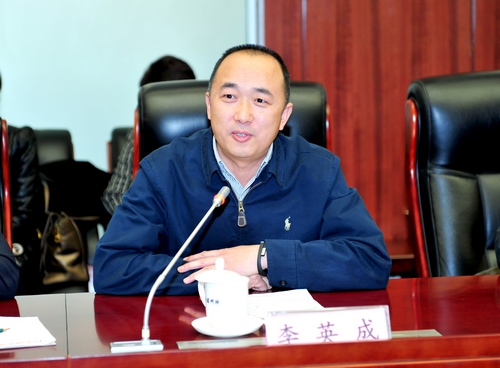 中测新图（北京）遥感技术有限责任公司总经理李英成在签约仪式上发言。