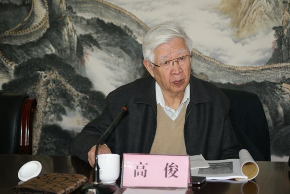 中国科学院院士高俊高俊院士主持评审会。