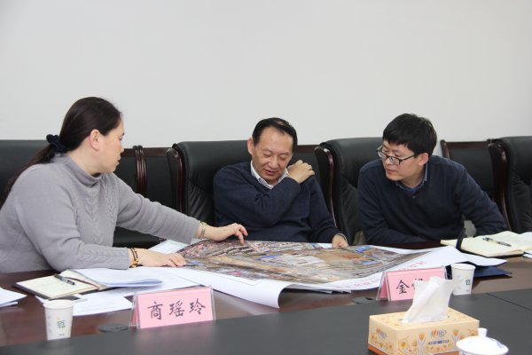 检查组查看项目建设用地影像