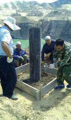观测墩埋设