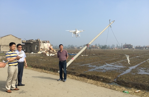 测绘地信部门组织无人机开展盐城龙卷风灾后地理信息数据获取